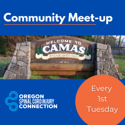 Camas Meet-up (1080 × 1080 px) Community Meet-ups in Camas, Washington every first Tuesday. Connect to Community - Join us for meet-ups, talk to a peer, connect with a community health worker.